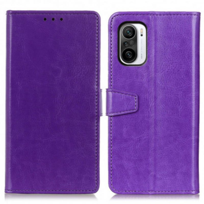 Poco F3 / Xiaomi Mi 11i 5g Obal Jednoduchý Lesklý Kožený Efekt