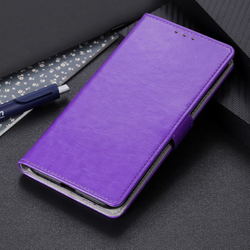 Poco F3 / Xiaomi Mi 11i 5g Obal Jednoduchý Lesklý Kožený Efekt