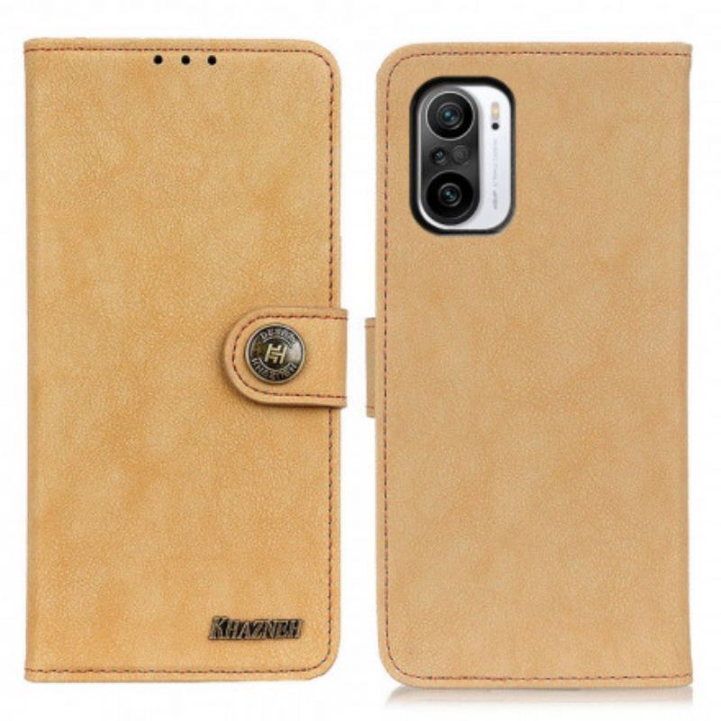 Poco F3 / Xiaomi Mi 11i 5g Retro Štípaný Kryt Z Umělé Kůže Khazneh