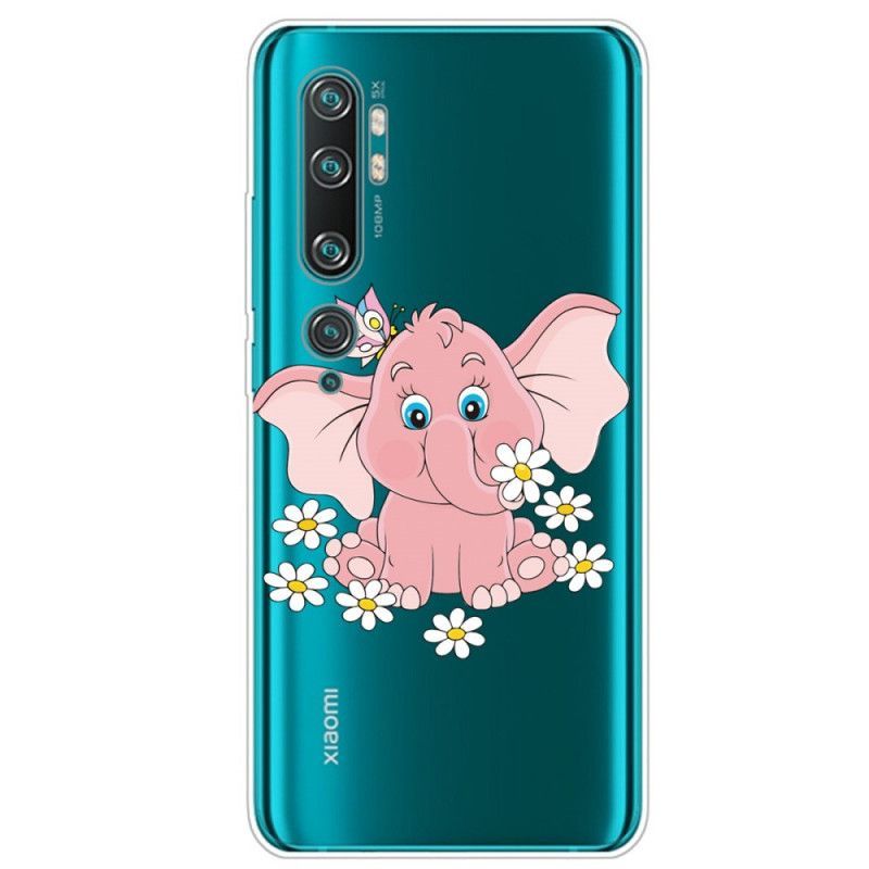 Pouzdro Na Xaiomi Mi Note 10 / Note 10 Pro Transparentní Růžový Slon
