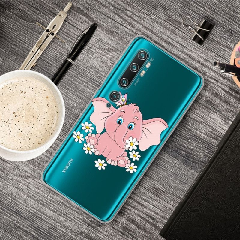 Pouzdro Na Xaiomi Mi Note 10 / Note 10 Pro Transparentní Růžový Slon