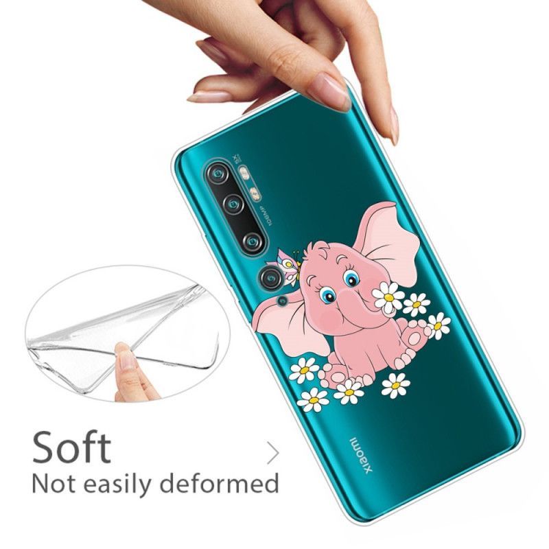 Pouzdro Na Xaiomi Mi Note 10 / Note 10 Pro Transparentní Růžový Slon
