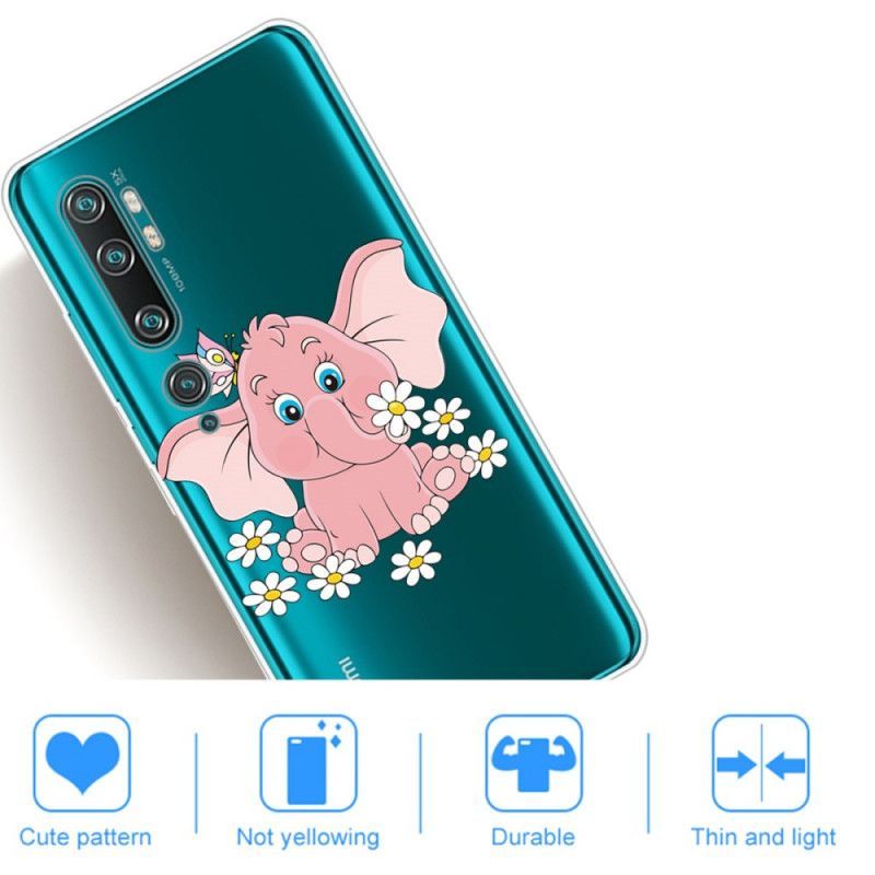 Pouzdro Na Xaiomi Mi Note 10 / Note 10 Pro Transparentní Růžový Slon