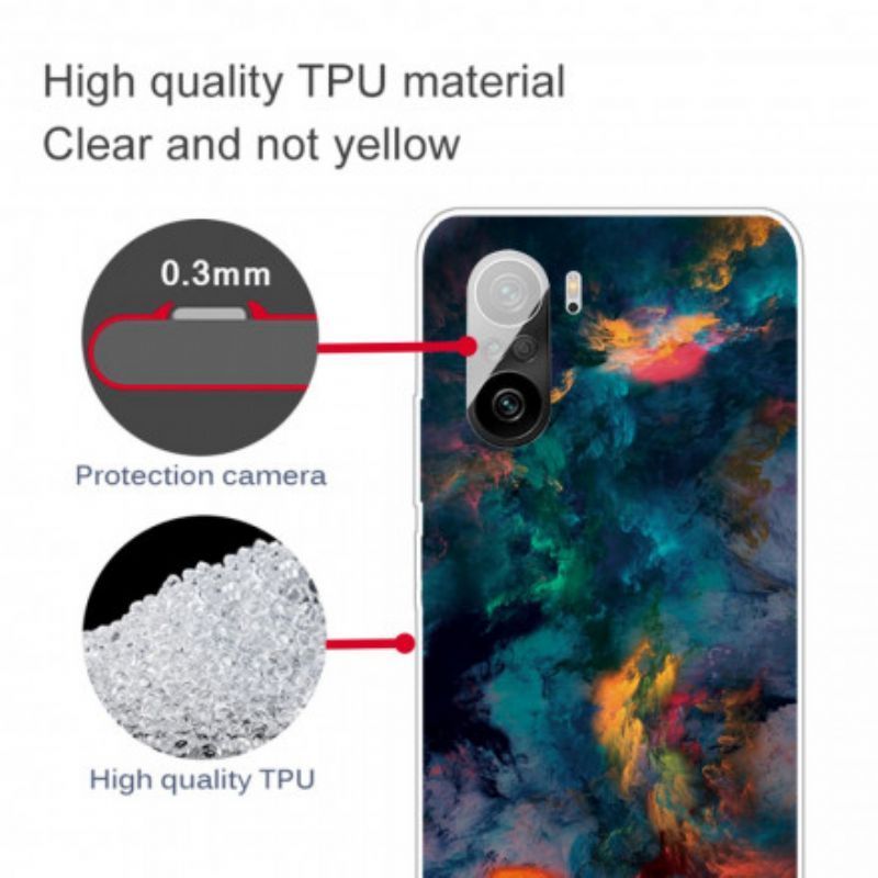 Pouzdro Poco F3 / Xiaomi Mi 11i 5g Barevné Mraky