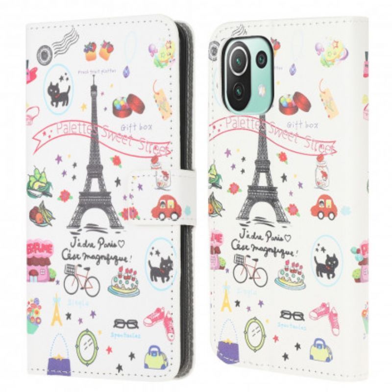 Pouzdro Xiaomi 11 Lite 5g Ne/mi 11 Lite 4g/5g J'adore Paris