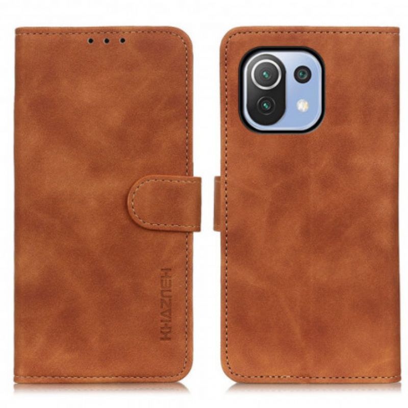 Pouzdro Xiaomi 11 Lite 5g Ne/mi 11 Lite 4g/5g Khazneh Vintage Kožený Efekt