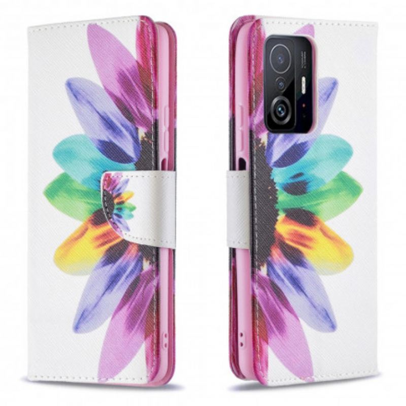 Pouzdro Xiaomi 11t / 11t Pro Akvarel Květina