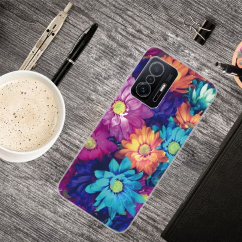 Pouzdro Xiaomi 11t / 11t Pro Barevné Sedmikrásky