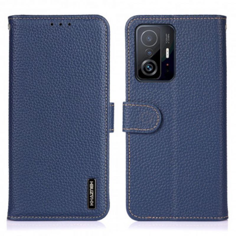 Pouzdro Xiaomi 11t / 11t Pro Litchi Khazneh Kůže