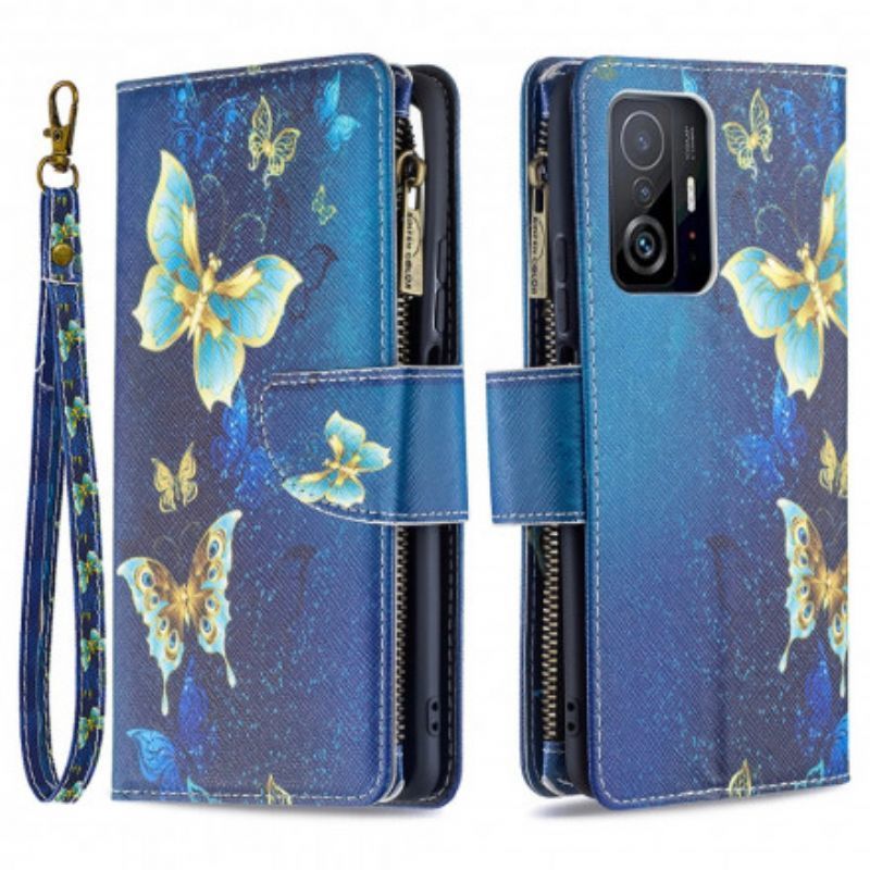 Pouzdro Xiaomi 11t / 11t Pro Motýlková Kapsa Na Zip