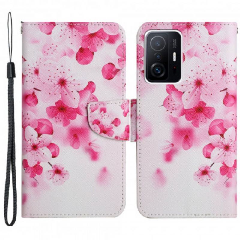 Pouzdro Xiaomi 11t / 11t Pro Růžové Květy