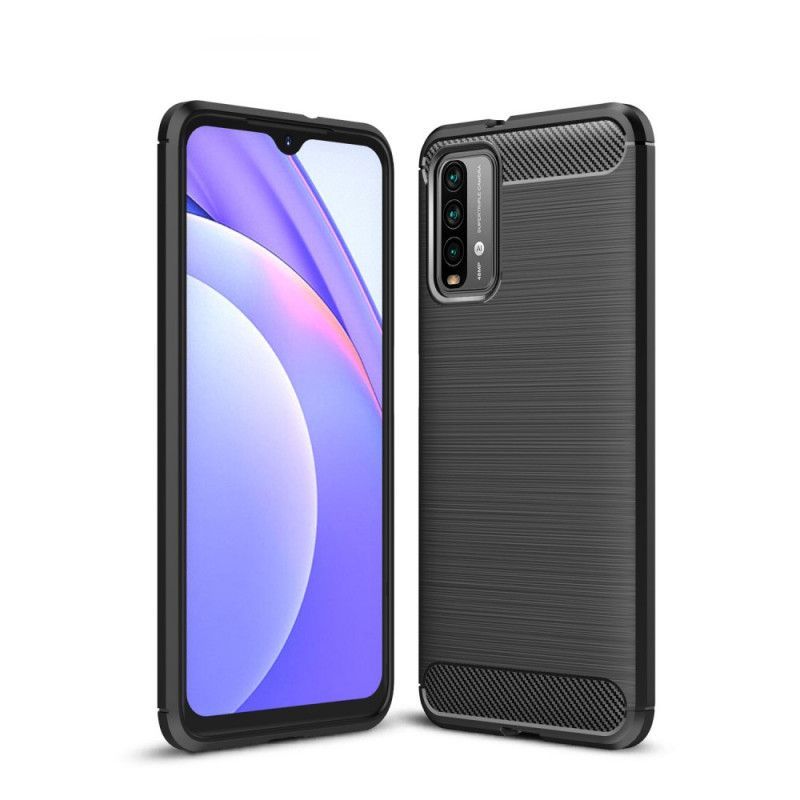 Pouzdro Xiaomi Kryt Poco M3 Kartáčované Uhlíkové Vlákno
