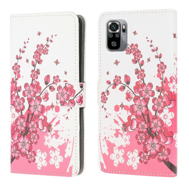 Pouzdro Xiaomi Redmi Note 10 / Note 10 S Tropické Květiny