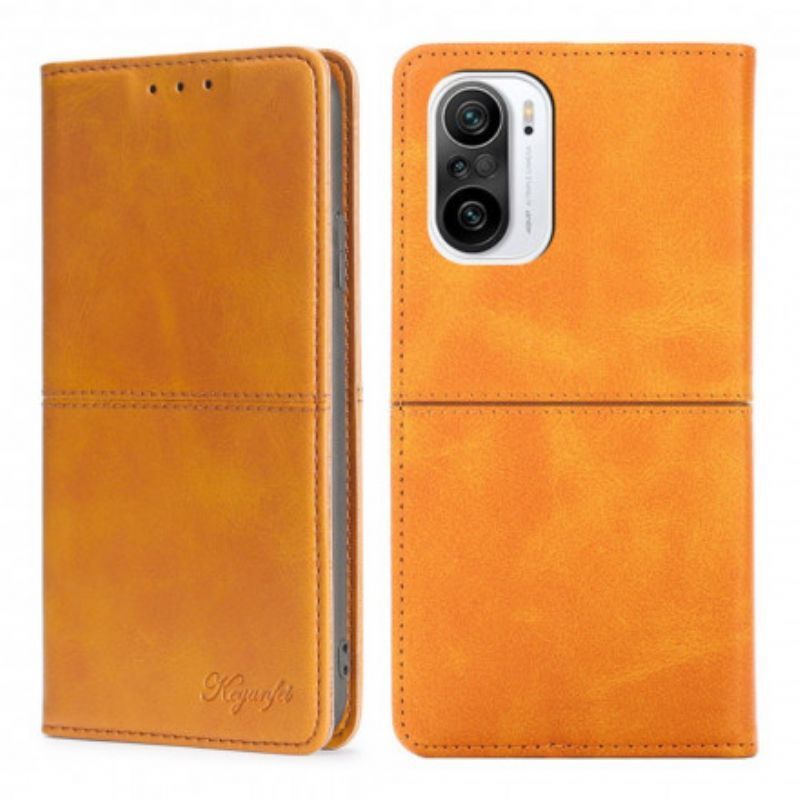 Vyklápěcí Kryt Poco F3 / Xiaomi Mi 11i 5g Stylové Kožené Prošívání