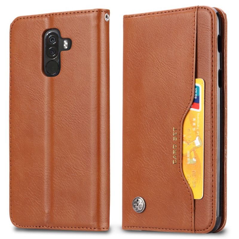 Vyklápěcí Kryt Xiaomi Kožené Pouzdro Folio Pocophone F1 Imitace Kůže Pouzdro Na Karty