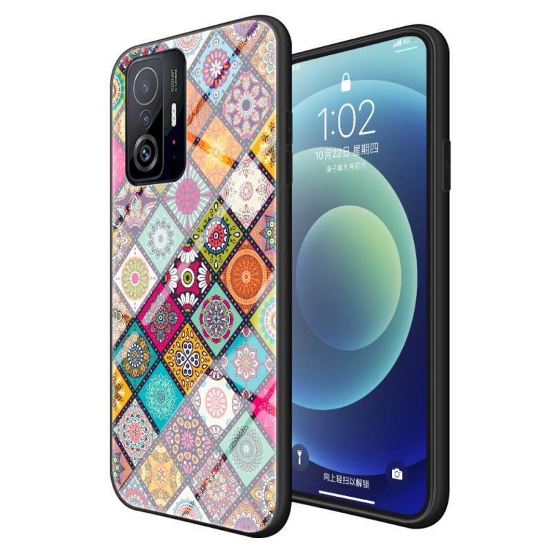 Xiaomi 11t / 11t Pro Case Patchwork Magnetický Stojan