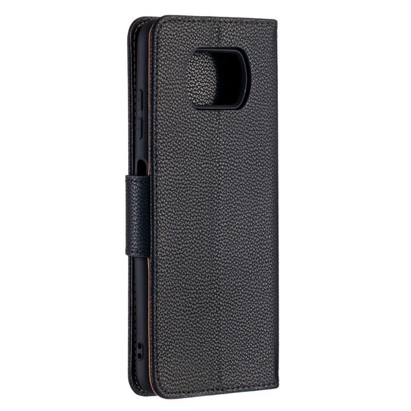 Xiaomi Kryt Flipové Pouzdro Poco X3 Liči Šikmá Chlopeň