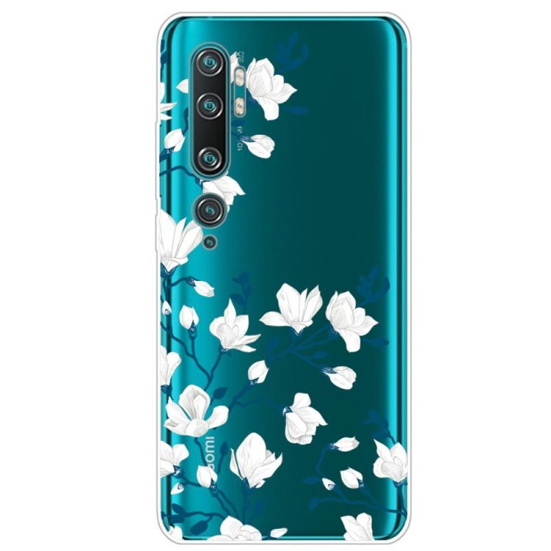 Xiaomi Mi Note 10 / Note 10 Pro Case Bílé Květy