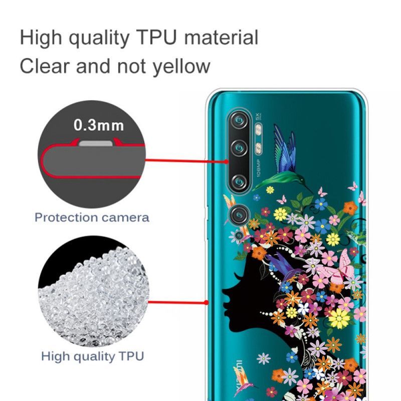 Xiaomi Mi Note 10 / Note 10 Pro Case Hezká Květinová Hlava