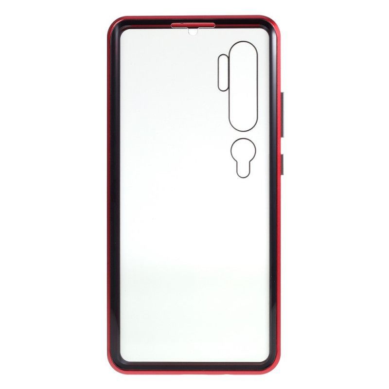 Xiaomi Mi Note 10 / Note 10 Pro Pouzdro S Kovovými Okraji A Tvrzeným Sklem