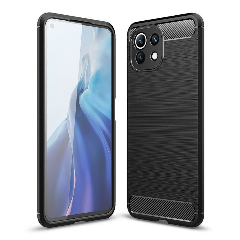 Xiaomi Redmi Note 10 5g Pouzdro Z Kartáčovaného Uhlíkového Vlákna