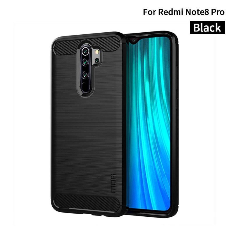 Xiaomi Redmi Note 7 Pro Pouzdro Mofi Z Kartáčovaného Uhlíkového Vlákna